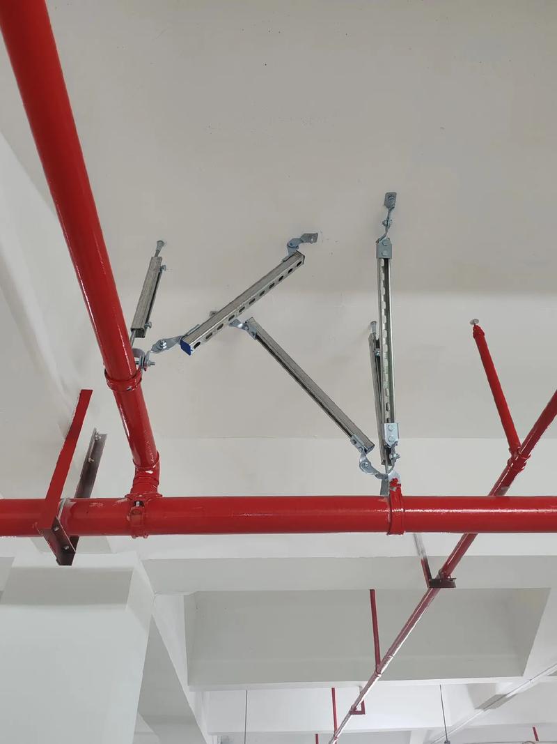 湖南建投八公司抗震支架工地成品展示#抗震支架 #消防排煙工程